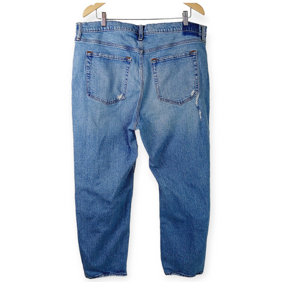 Abercrombie & Fitch SZ 34/18S The Dad High Rise Medium Wash Distressed - Picture 5 of 8